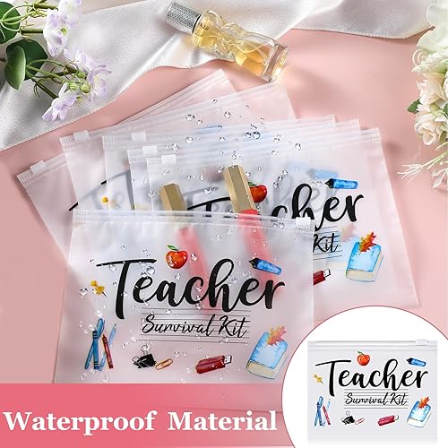 Miniatura 10 de Cunno 60 piezas de regalos de agradecimiento para profesores, a granel, pequeña bolsa de maquillaje impermeable, bolsa de cosméticos para lápices,