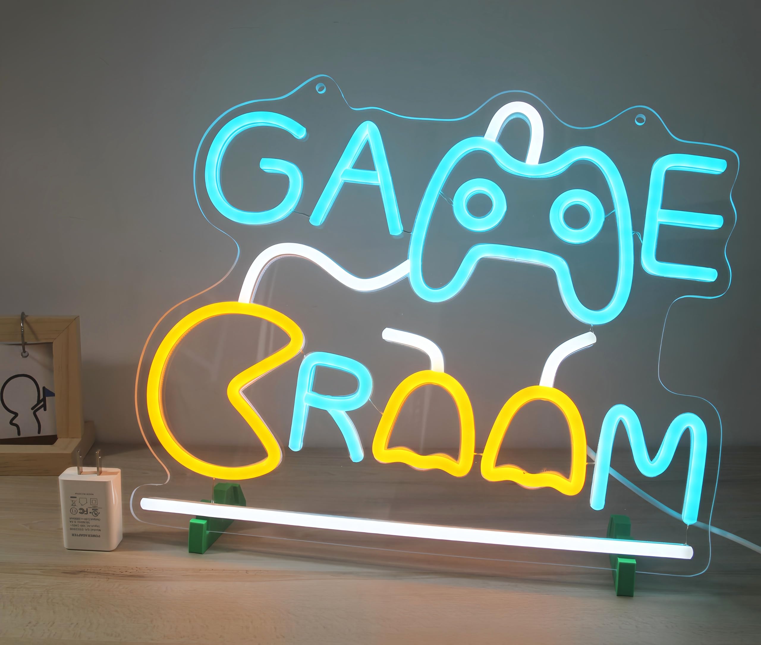 Insegna al neon Gamer - Luci LED dimmerabili alimentate tramite USB, per decorazione da parete