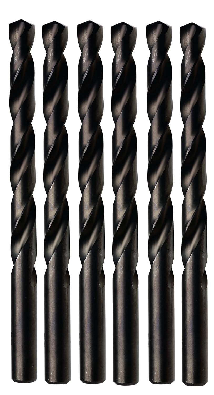 Irwin Tools 63527 27/64インチ 黒酸化物 135度 ジョバー長 6個パック