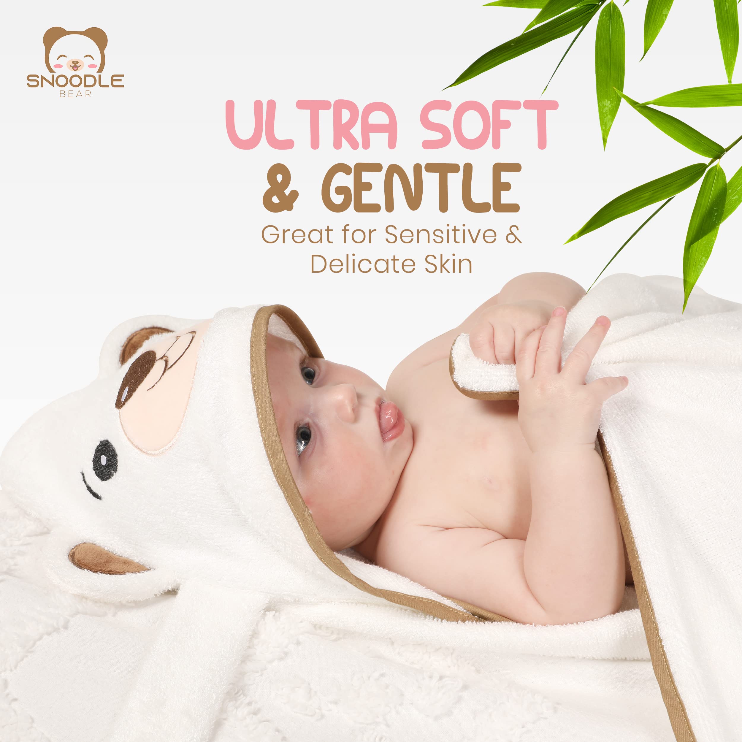 Toalla de bebé con capucha de bambú manos libres, extra grande para niños y niñas, toalla suave de bambú orgánico, regalo para recién nacidos, juego de regalo para niños pequeños