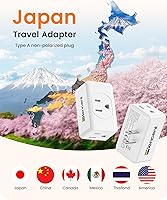 Vista 5 de LENCENT Adaptador de salida de 2 clavijas a 3 clavijas, extensor de enchufe de pared, enchufe de pared múltiple con 3 salidas de CA, expansor