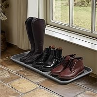 Vista 1 de Navaris Bandejas para botas de entrada (juego de 3) 30.0 x 15.2 in, gran bandeja impermeable para zapatos de invierno botas interior, puerta