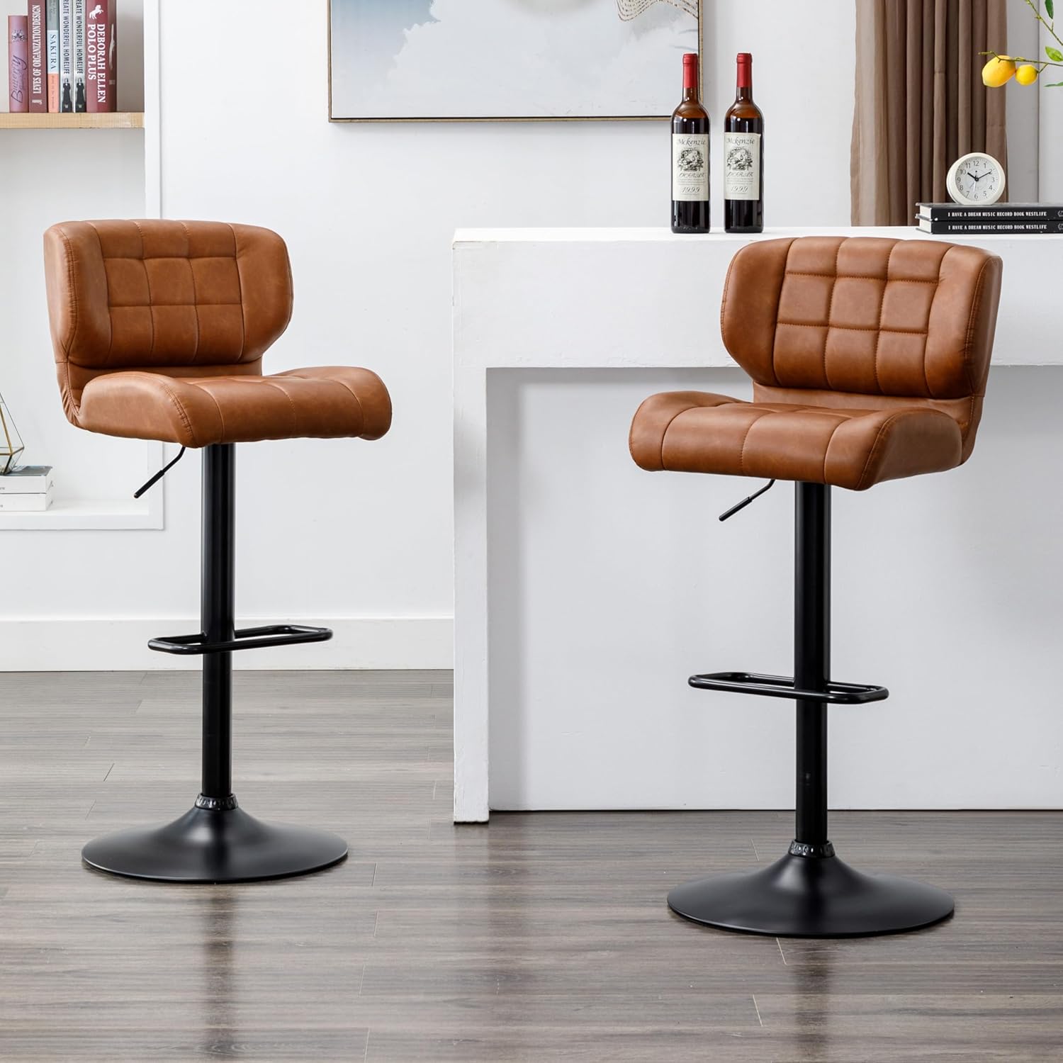 Urban Home Furniture Harvey Adjustable Bar Stools with Low