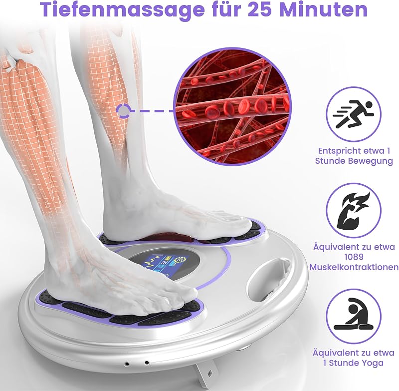 Creliver 300H Vérkeringés Stimulátor - EMS és TENS Lábmasszírozó Neuropátia és Fájdalomcsillapítás, Izomterápia, LCD Kijelző, 25 Mód, Távvez