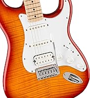 Vista 107 de Fender Squier Affinity Stratocaster - Paquete azul Lake Placid con amplificador Frontman 10G, estuche, afinador, cable de instrumento, correa, púas