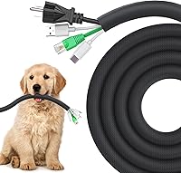 Vista 12 de Protector de Cable para Perros y Gatos 3.05m - 1/2 pulgada, Funda Flexible para Cables para una Fácil Gestión de Cables, Protege los Cables