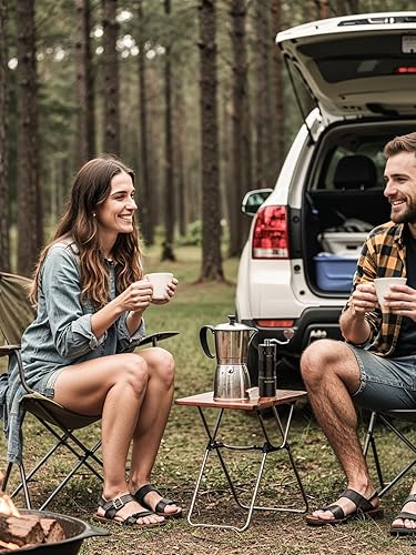 Vista 16 de Molinillo de café manual, rebabas de cerámica, capacidad de 0.71 oz, ajuste de molienda ajustable, tamaño portátil para acampar, acero inoxidable