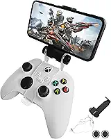 Joso Suporte de celular para controle Xbox, braçadeira de celular compatível com Xbox Series S/X, Xbox One/S/X Gamepad, clipe ajustável com 2 tampas de aperto de polegar