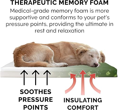 Miniatura 5 de Furhaven Cama de espuma viscoelástica para perros pequeñosmedianos de hasta 35 libras, resistente al agua, funda extraíble lavable, interiores y