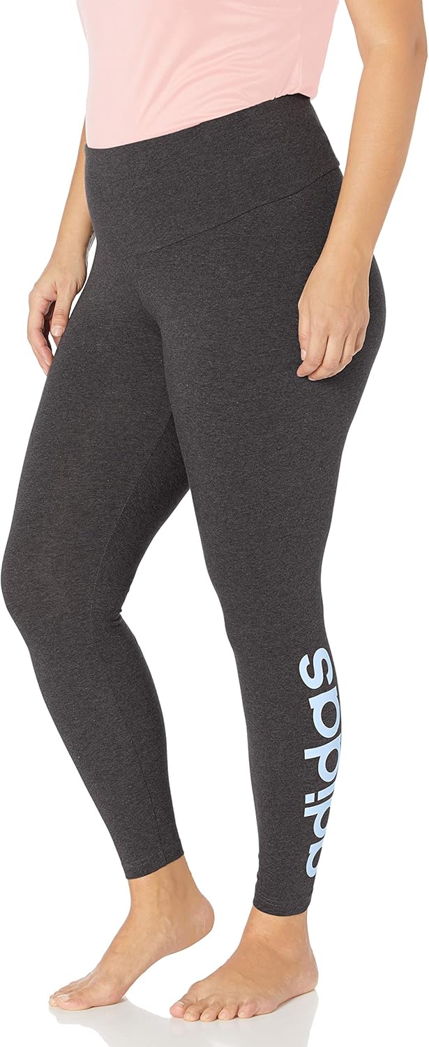 adidas Women's Essentials Fitted Full Length Workout Fitness Gym Training Pilates Yoga Pants Leggings