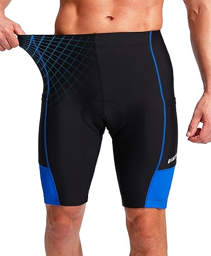 Miniatura 3 de Bikewa - Pantalones cortos de ciclismo para hombre, con acolchado 3D, para ciclismo de carretera o montaña, FPU 50+, bolsillos con cremallera