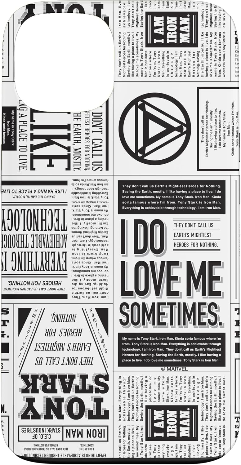 Marvel Iron Man I Do Love Me Sometimes Tony Stark Quotes Case for iPhone 13