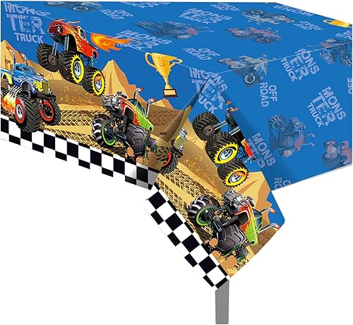 Mantel de plástico desechable de 3 piezas de Monster Truck Party Table Cover de mesa de Monster Machine Table Mantel de plástico para automóviles Mantel de plástico desechable de 3 piezas de Monster Truck Party Table Cover de mesa de Monster Machine Table Mantel de plástico para automóviles