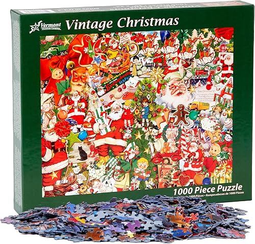 Miniatura 3 de Vermont Christmas Company Rompecabezas de Navidad vintage de 1000 piezas
