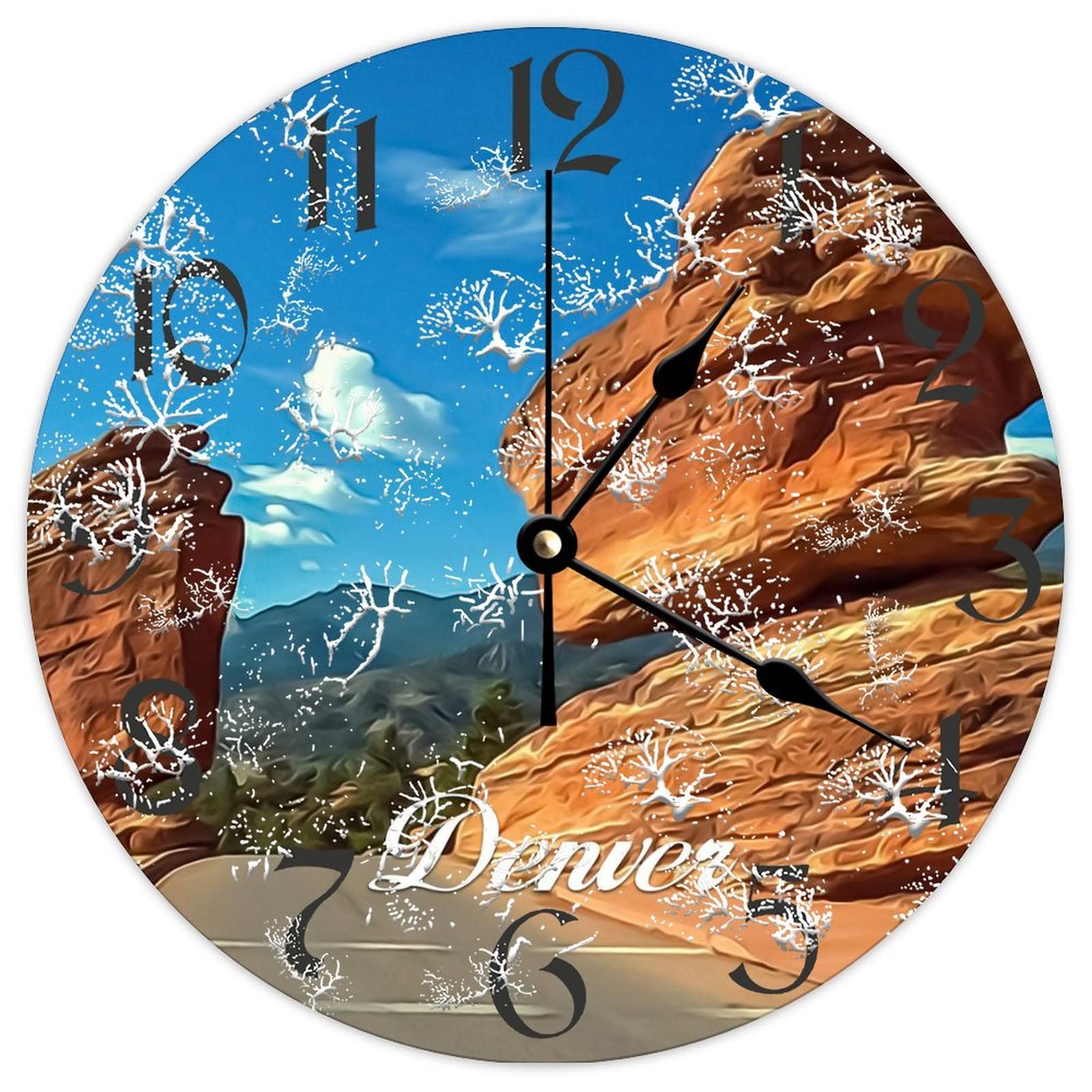 Horloge silencieuse en bois Denver City cree une ambiance retro