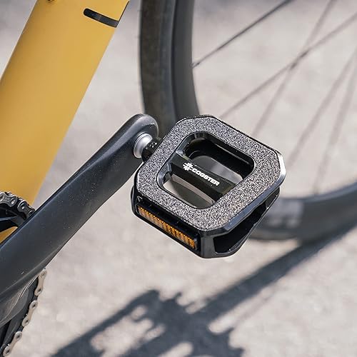 Miniatura 3 de Pedales planos para bicicleta con superficie de agarre de papel de lija y reflectores para MTB, bicicletas de carretera, bicicletas de ciudad,