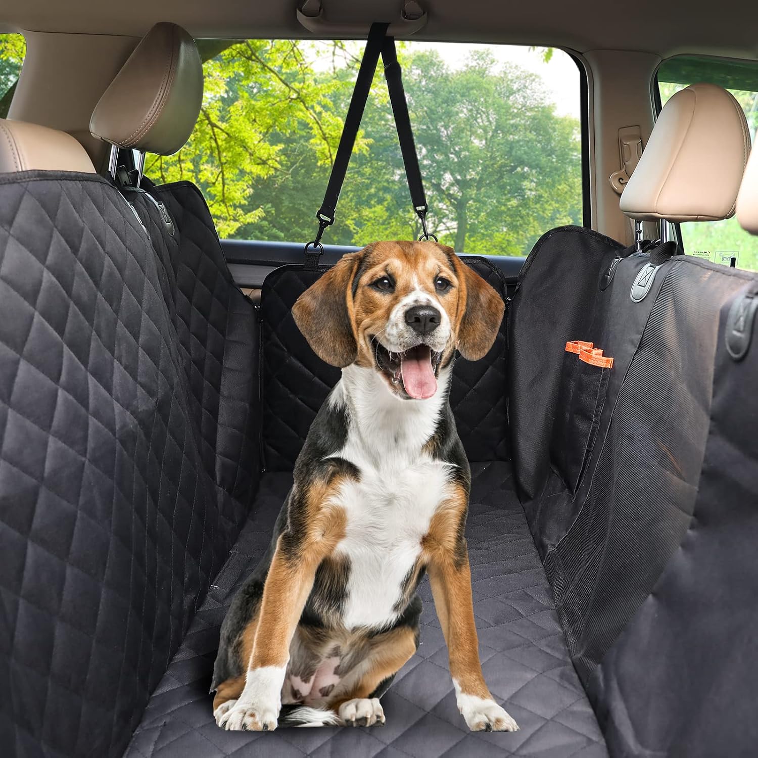 Aeiniwer Dog Car Seat Cover for Back Seat, XGATML 100% Waterproof Upgraded Dog Car Seat Cover, Scratchproof Dog Car Hammock with Mesh…