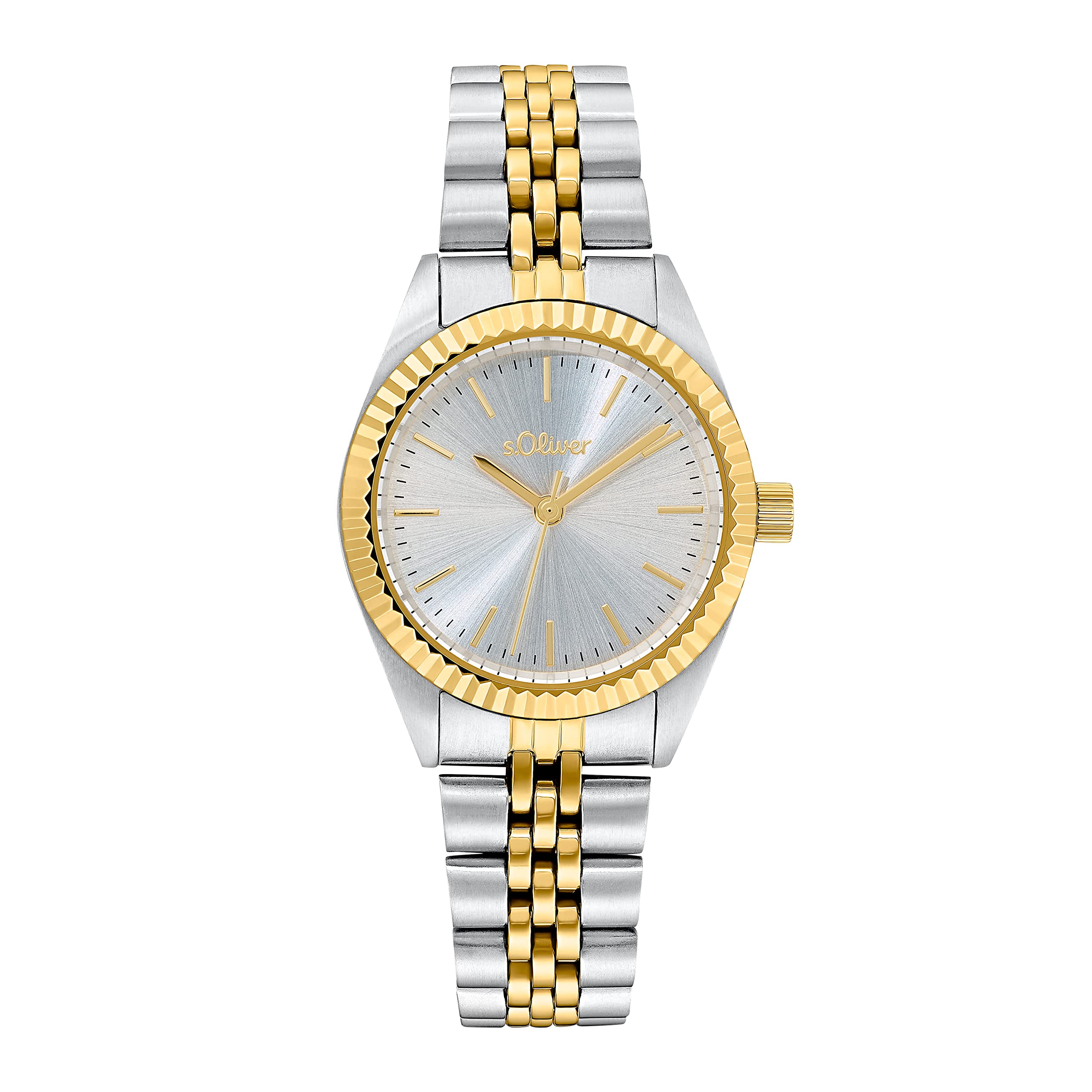 s.Oliver Armbanduhr Damen Quarzuhr Analog, mit Edelstahl Armband