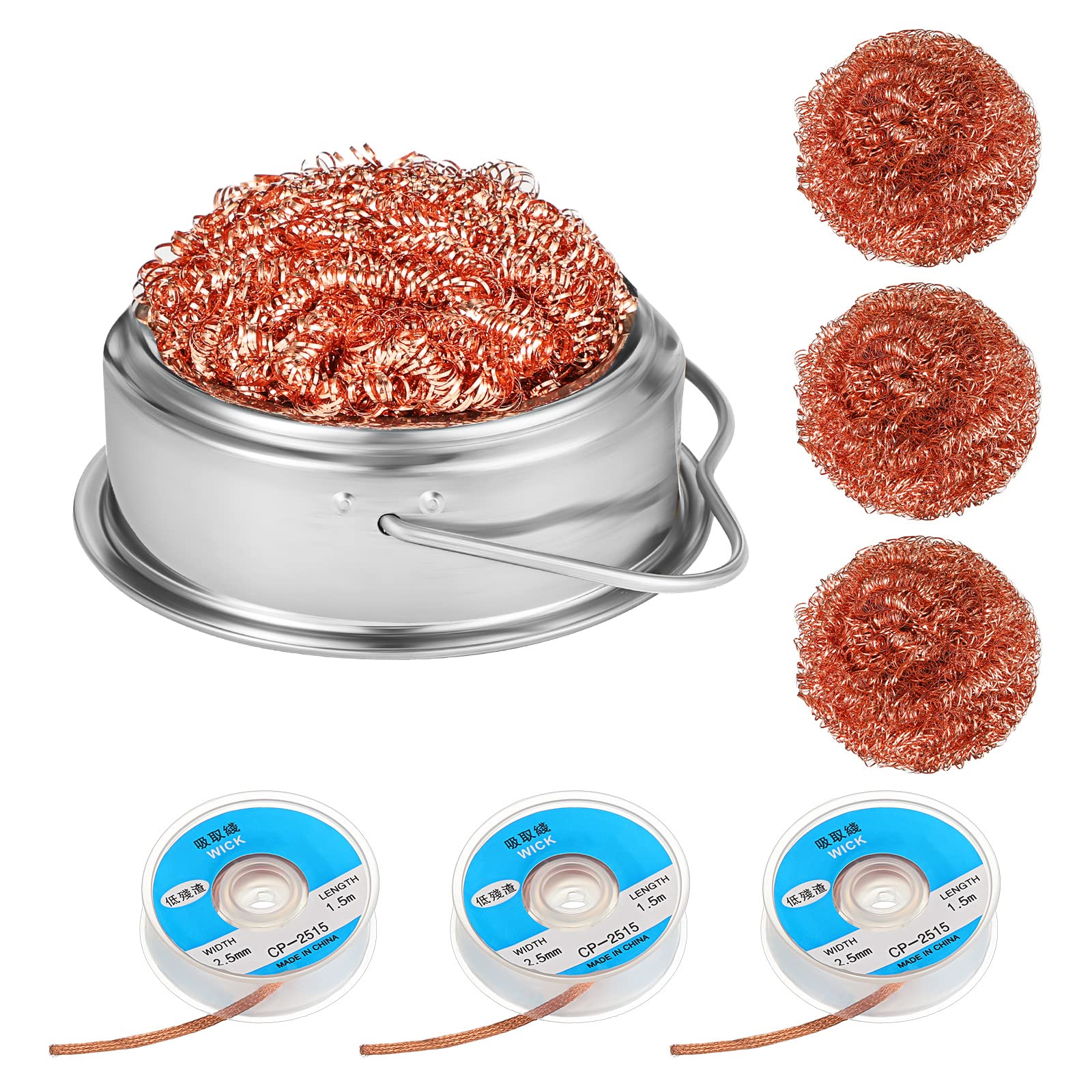 Buy Soldering Wick Desoldering Noclean and Solder Tip Cleaner Set, 5