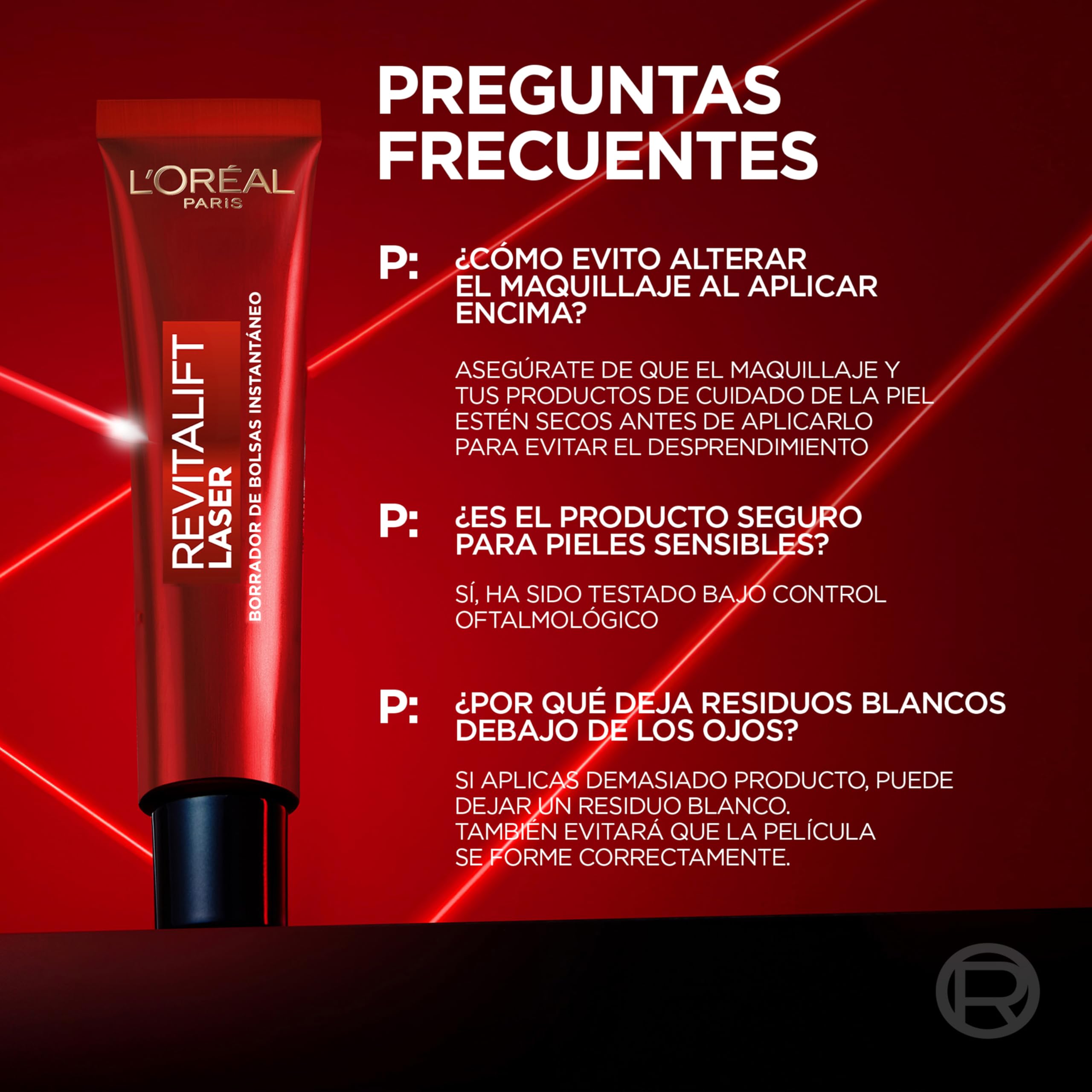 L'Oréal Paris Revitalift Laser Eraser Borse Istantaneo. Sgonfia e Alisa Borsa degli Occhi in 15 minuti*. Correttore degli occhi. Sguardo fermo e ringiovanito. Contorno Occhi Uomo e Donna.15ml
