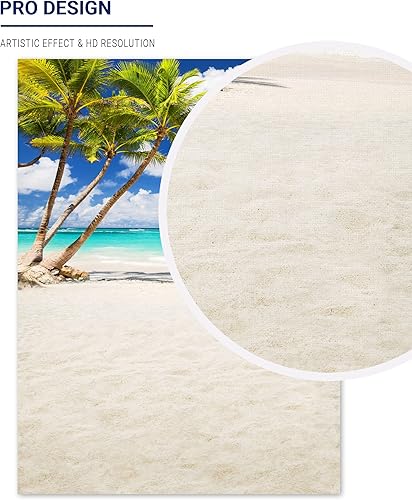 Miniatura 4 de Allenjoy Telón de fondo de playa tropical junto al mar, verano, isla de Hawaii, palmeras, fondo de fotografía para niños y niñas, retrato de