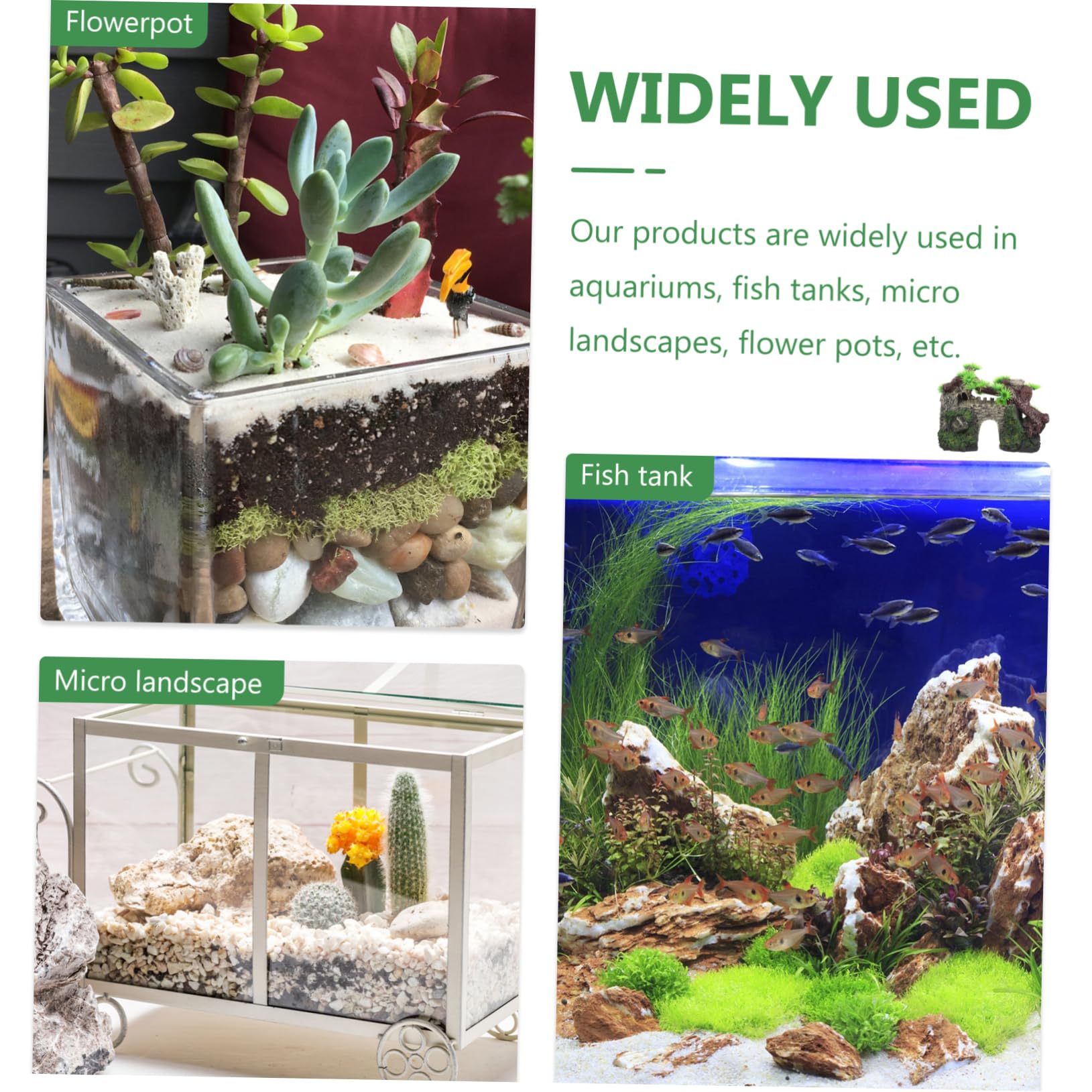 BESPORTBLE 2stücke Aquarium Dekoration Resin Künstliches Schloss Ornament Für Fischbehälter Wasserbeständig Für Garnelen Und Aquarienbewohner Vielseitiges Zubehör Für Faszinierende