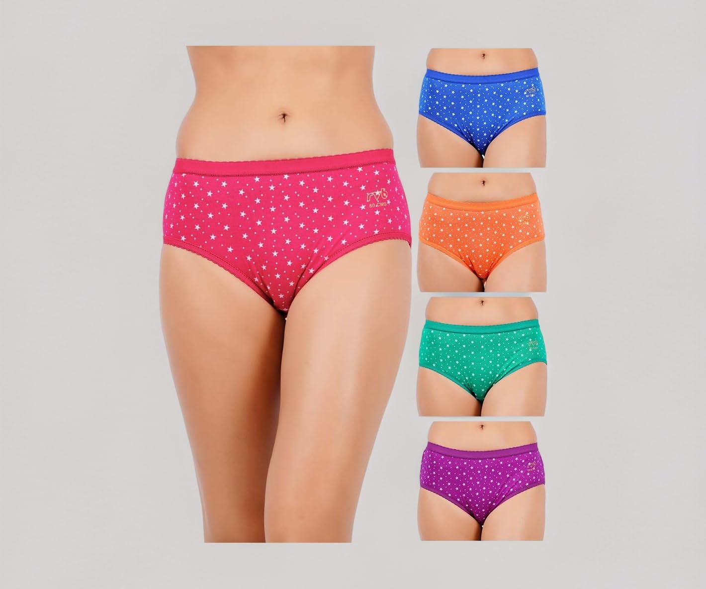 Women's Cotton Panties (Pack of 5) Color May Vary