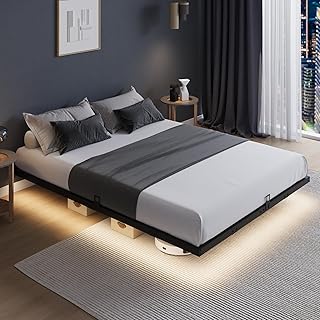 Novilla Floating Bed Frame with LED Lights