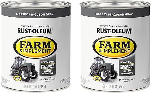 Vista 265 de Rust-Oleum Farm & Implement 280165-2PK - Pintura esmaltada, galón, negro brillante, paquete de 2