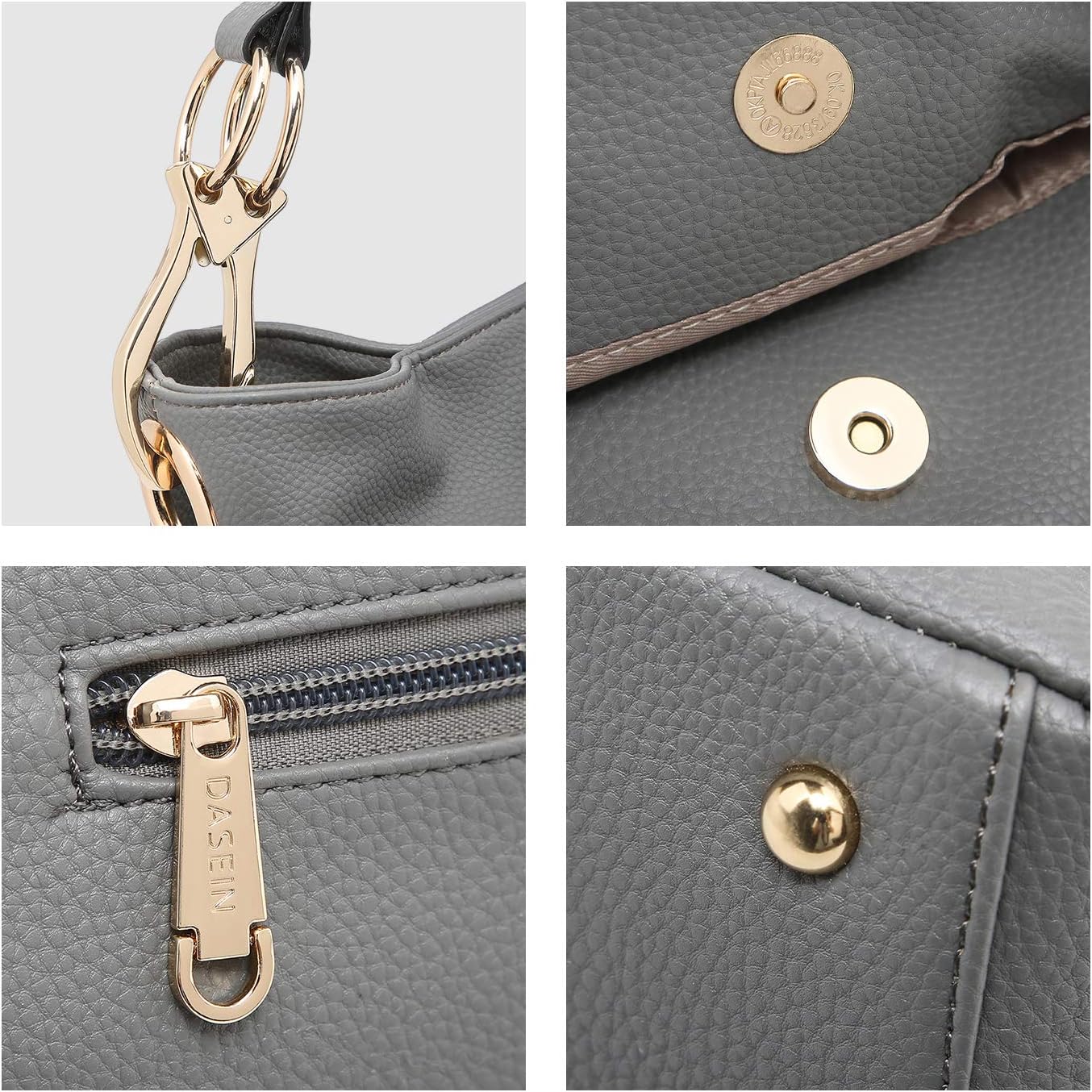 Dasein Hobo Purses for Women Soft PU Leather Handbags Slouchy Hobo Bags Shoulder Bag Top Handle Tote - Image 6