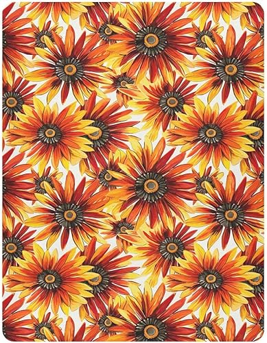 Miniatura 2 de Fitted Crib Sheets Watercolor Daisy Flower Baby Crib Sheets for Boy & Girl Toddler Mattress Sheets 21216249