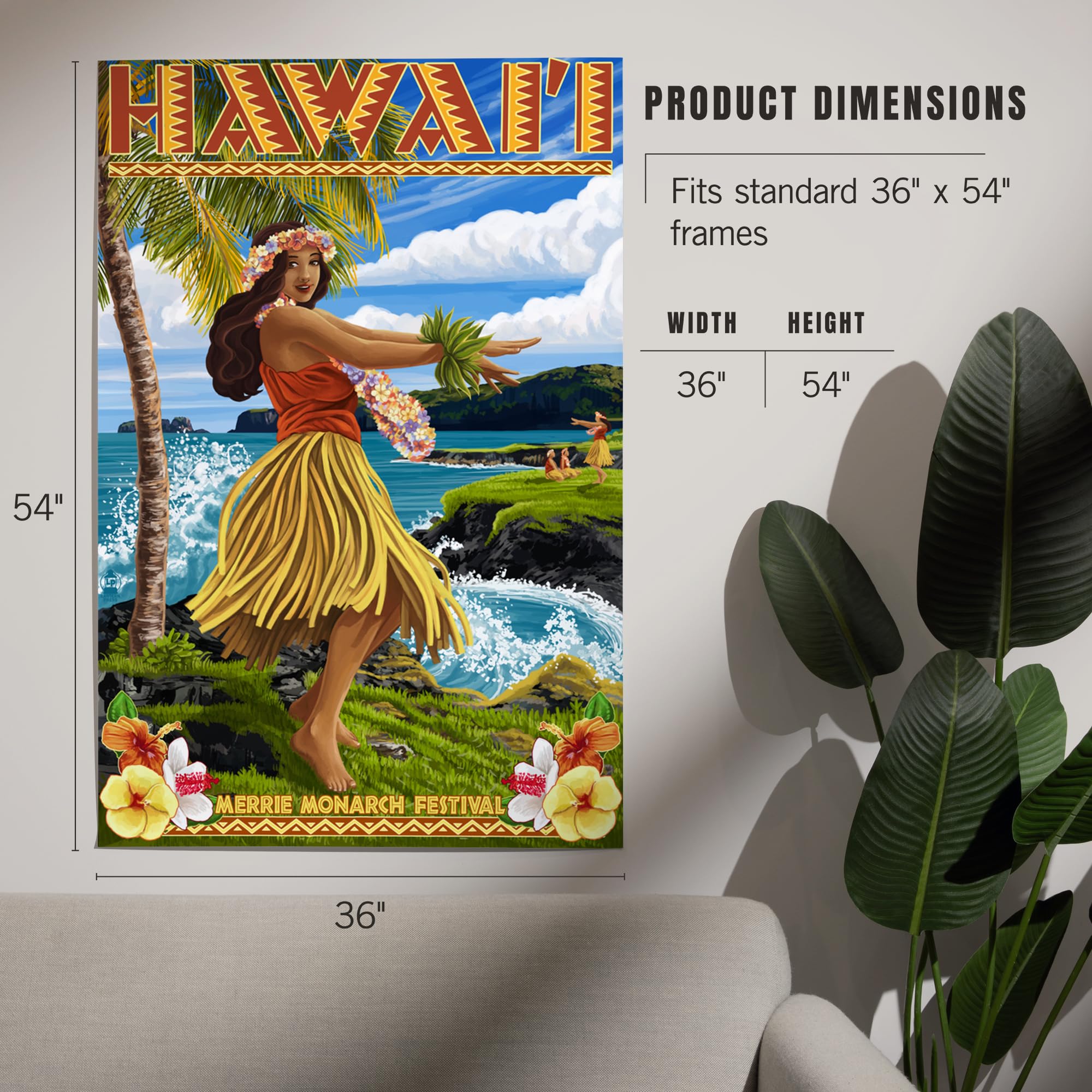 Amazon.com: Lantern Press 36x54 Inch Giclee Art Print Wall Decor