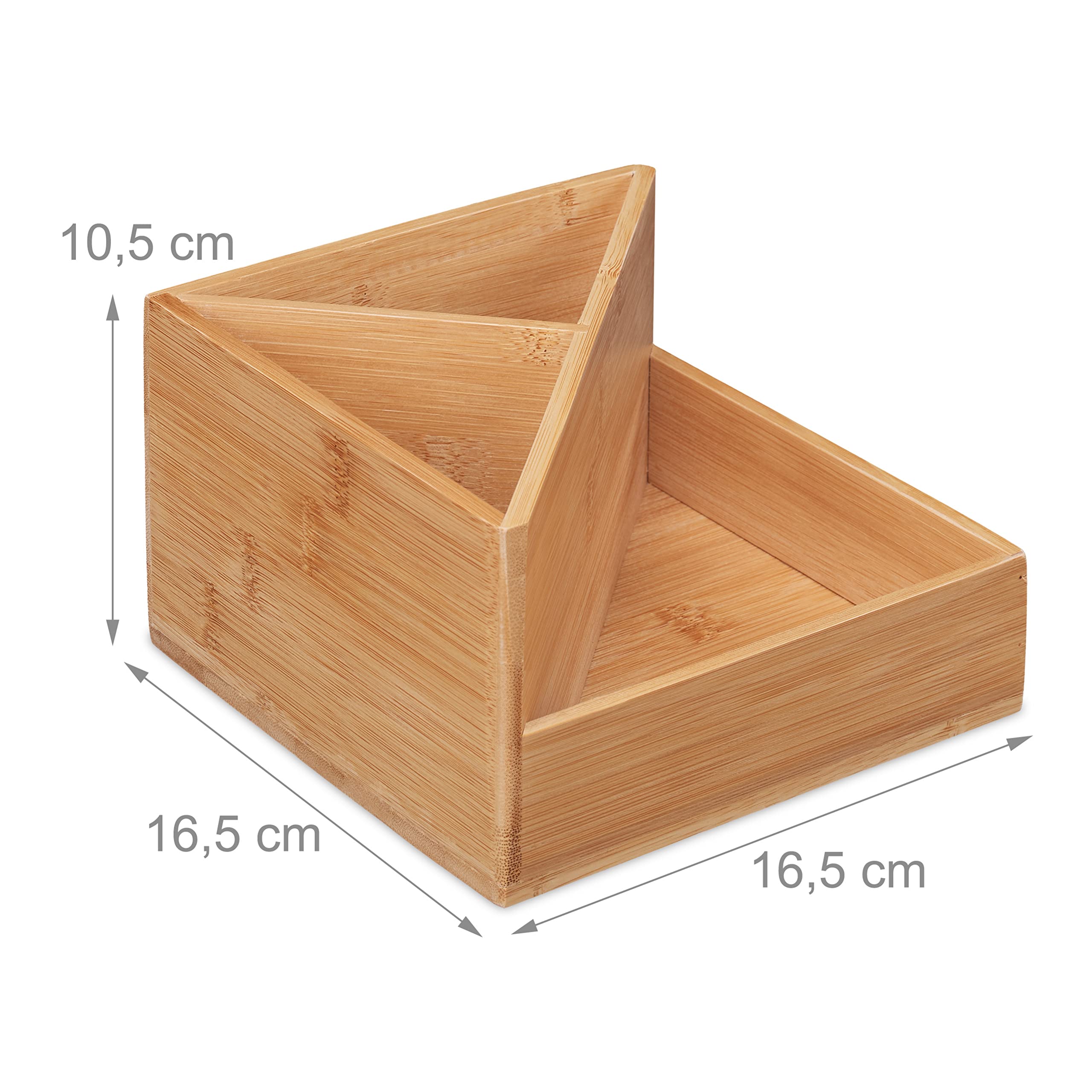 Relaxdays bureau organizer bamboe, 7 vakken, met pennenbak