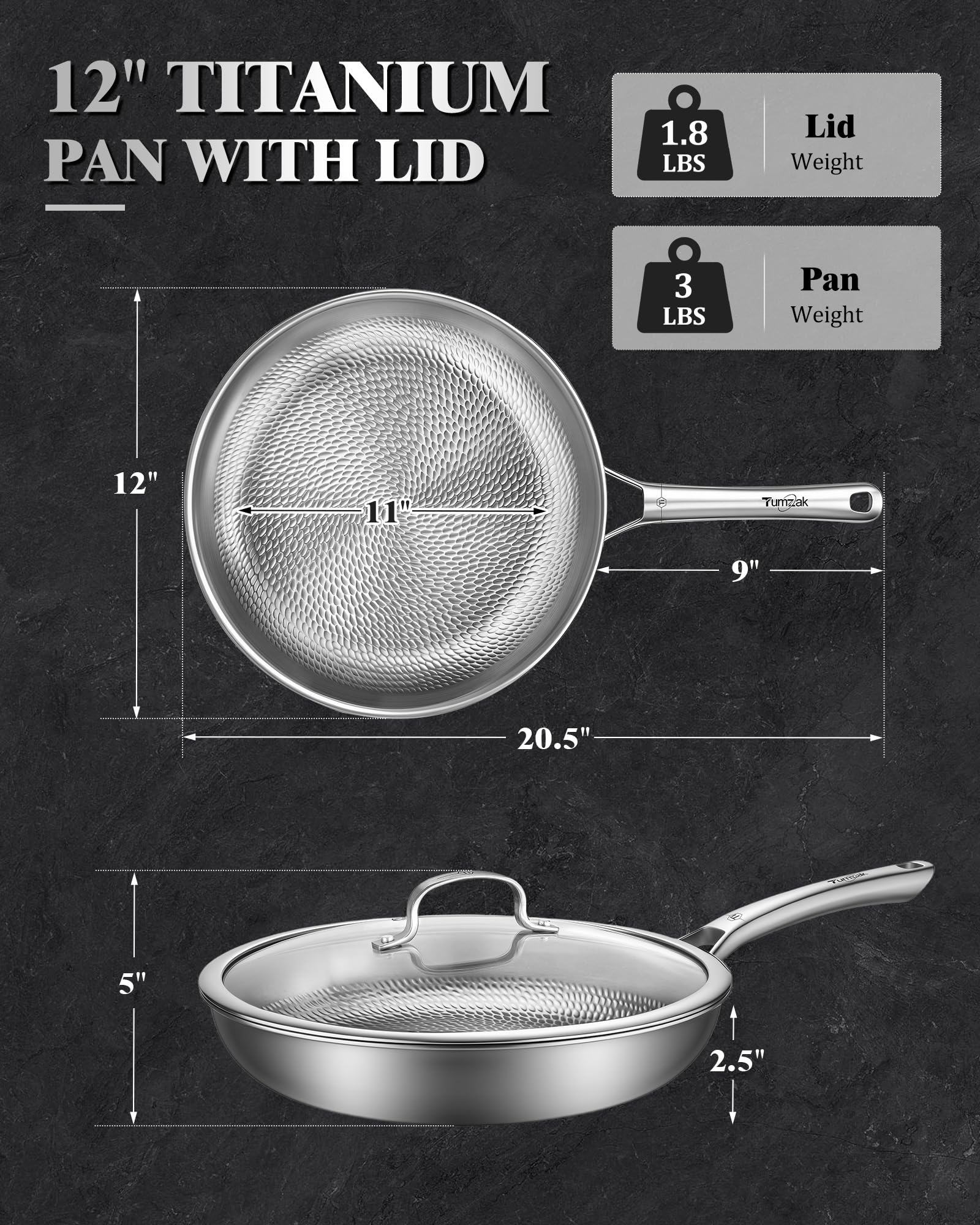 Titanium Pans - Non-Stick, PFAS-Free Cooking -2 Titanium Pans - Non-Stick, PFAS-Free Cooking -2