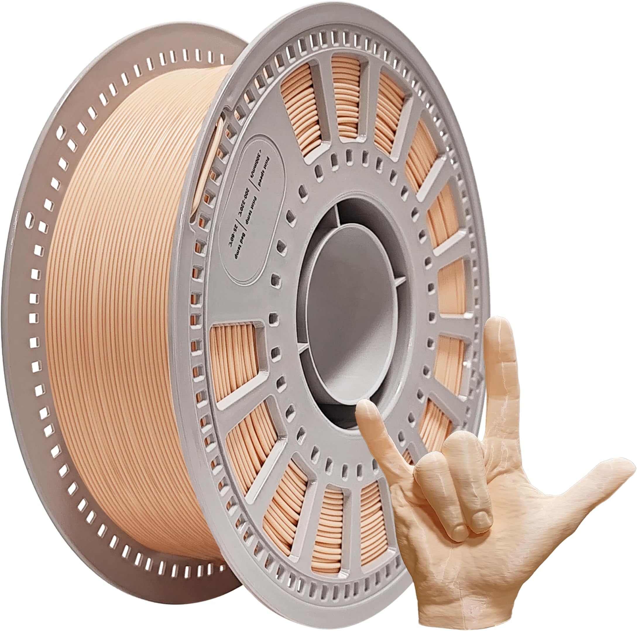 - High Speed PLA Filament 1.75mm, Tough Hyper PLA, 30-600mm/s Print Range, ±0.03mm Accuracy, Tangle-Free No Clog Smooth Printing, Fits FDM 3D Printers, 1KG Spool, Skin