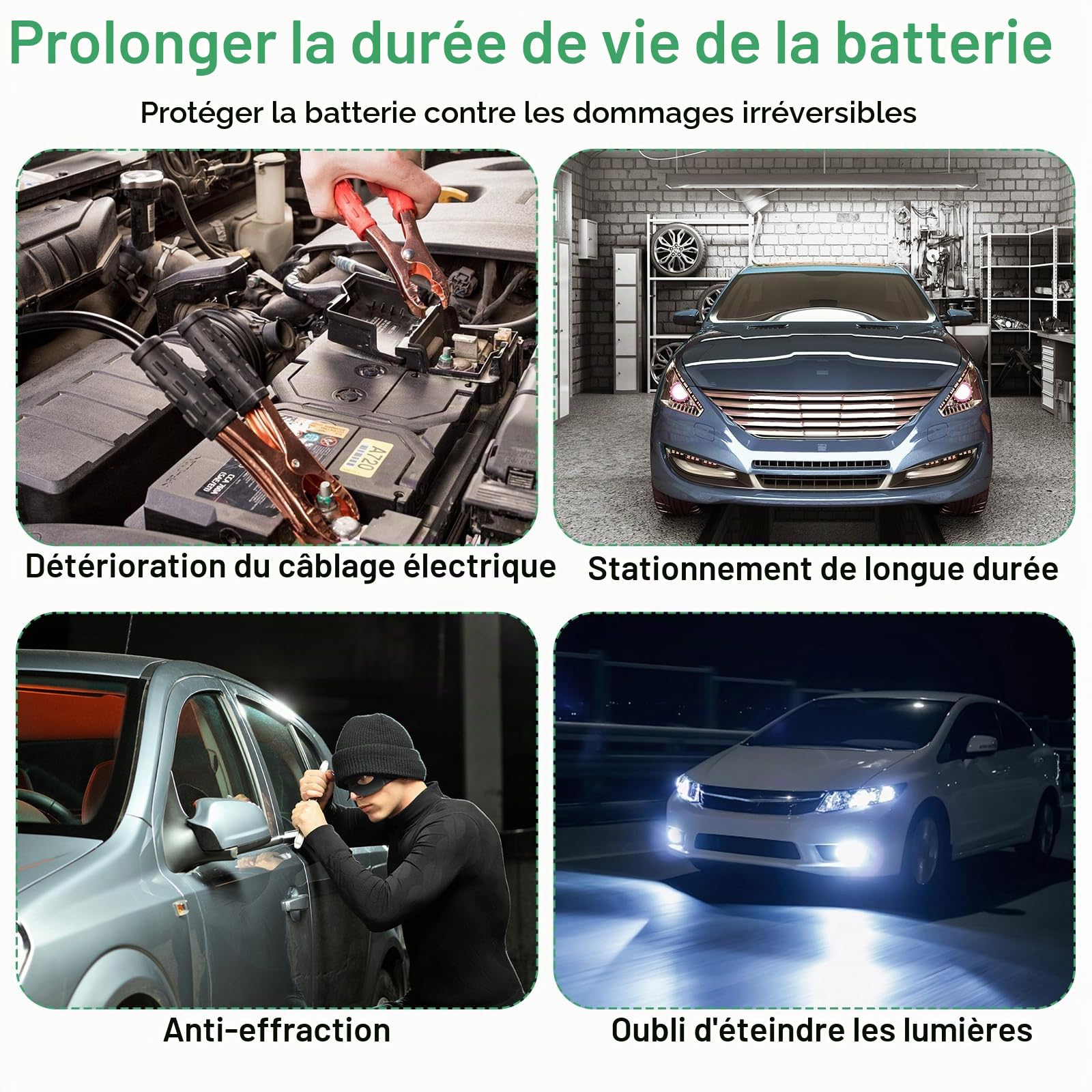 Disjoncteur de Batterie Sans Fil avec LED Affichage, Coupe Circuit Batterie 12V 24V Télécommande, Interrupteur D'arrêt Automatique pour Voiture RV ATV Camion Bateau Protection (Noir)