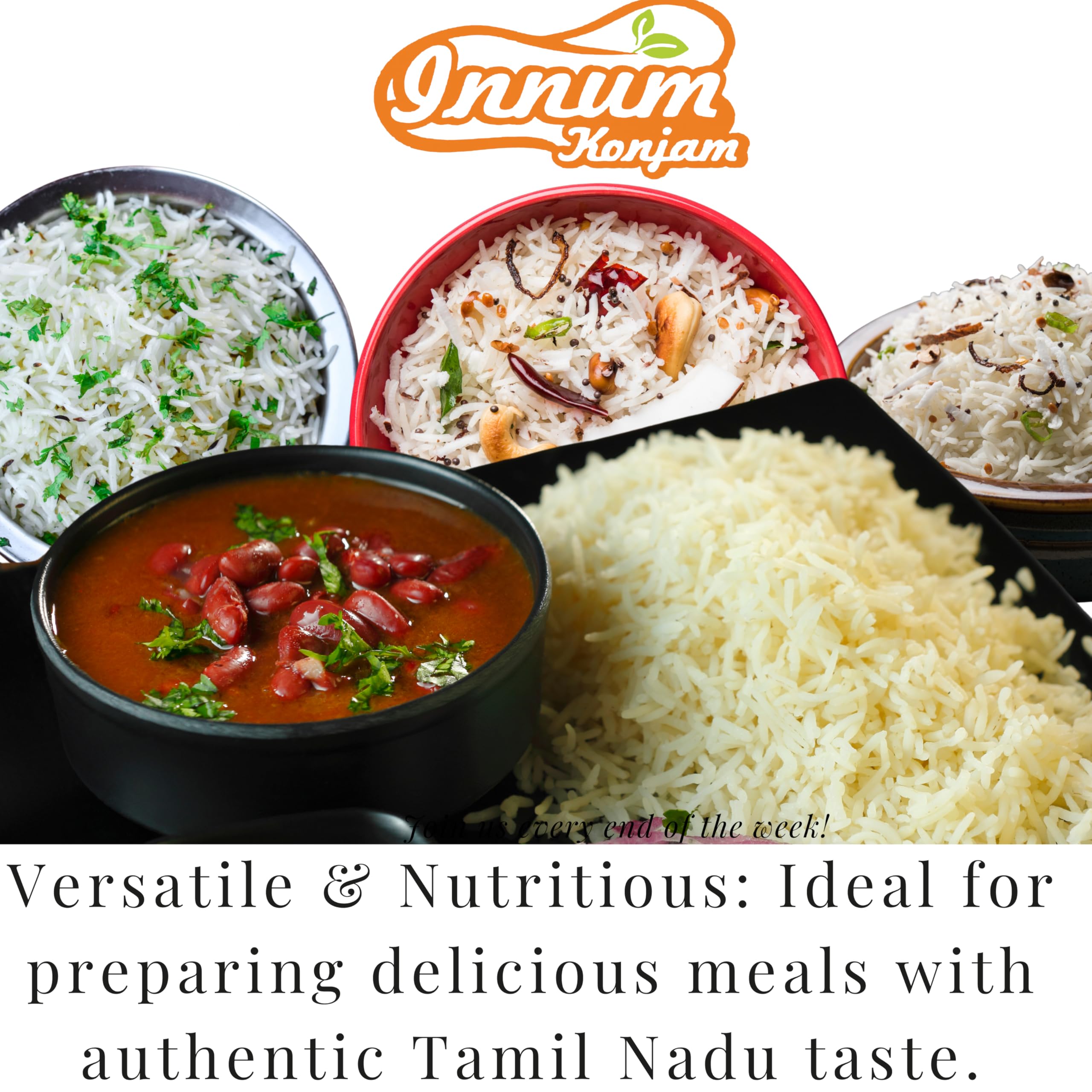 INNUM KONJAM Ponni Boiled Rice (old Rice) - 5Kg (parboiled | easy-cook | sella rice |miniket | பொன்னி புழுங்கல் அரிசி) - Image 4 thumbnail