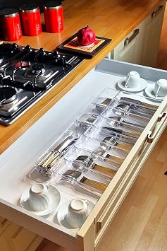 color house 11li Set Mod ler Mutfaklarda  ekmece I i Ka kl k Organizer D zenleyici  effaf  EFFAF 40 x 50