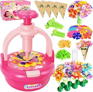 Vinkp Christmas Girls Gifts for 3 4 5 6 7 8 9 Year Old, Toys for 3+ Year Old Girls, Arts and Crafts for Kids Ages 5-7 8-12, Fabric Flower Bouquets Toys
