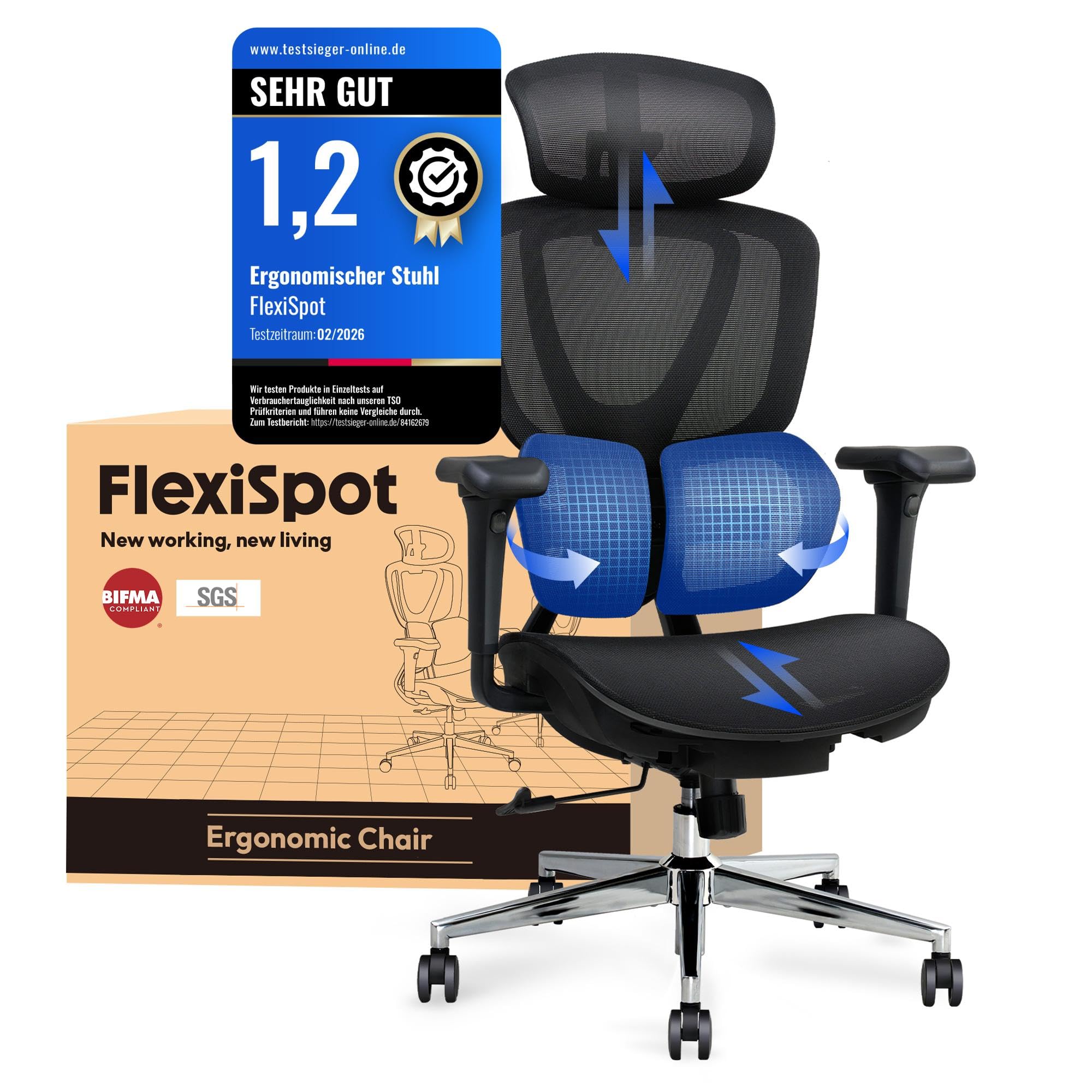 FLEXISPOT Ergonomischer Bürostuhl