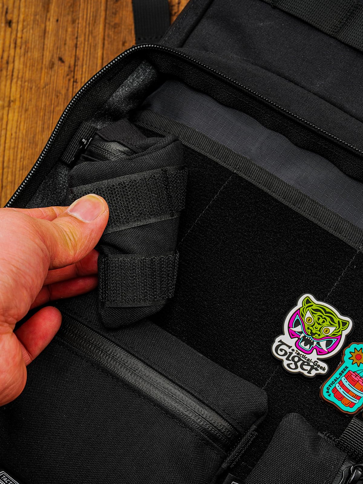 TACTICAL GEEK Storage A5 EDC - Set di borse portaoggetti multiuso con ganci e passanti EDC Gadget, piccola borsa per attrezzi, separatore per borse per l'uso quotidiano, Nylon 500D Nero, Piccola borsa