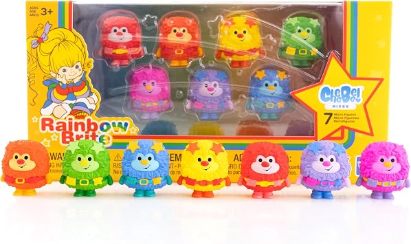 Rainbow Brite 'Limited Edition' 7-Pack Sprite Collector Set with 7 Sprites 1.25-inch Cheebee Micro Figures