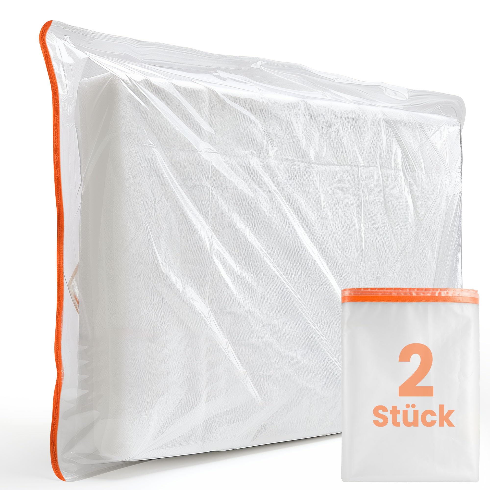2 coprimaterasso 90 x 200 (spessore 30 cm) custodia protettiva per materasso con ampia chiusura lampo, protezione per materassi per stoccaggio e trasloco (2, 90x200x30cm)