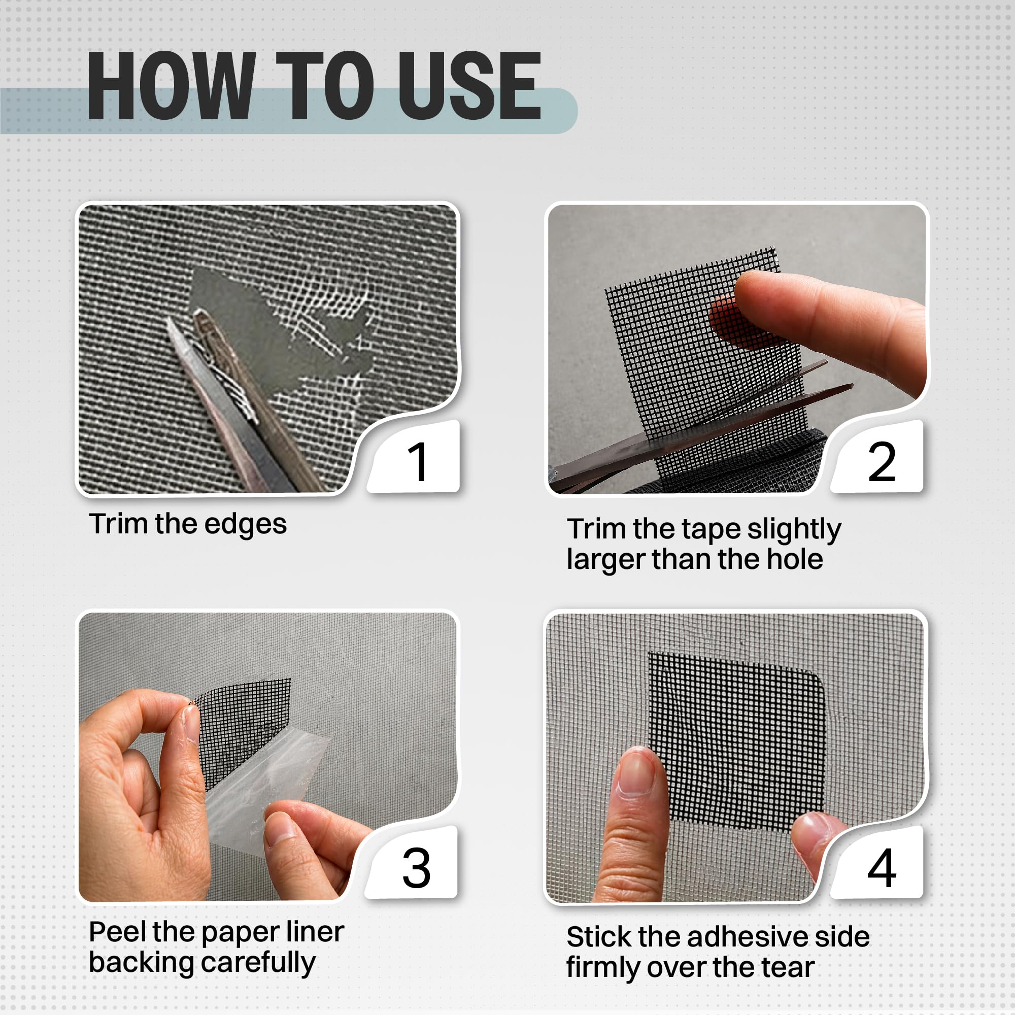 Window Screen Repair Tape - Fix Tears Fast -7 Window Screen Repair Tape - Fix Tears Fast -7