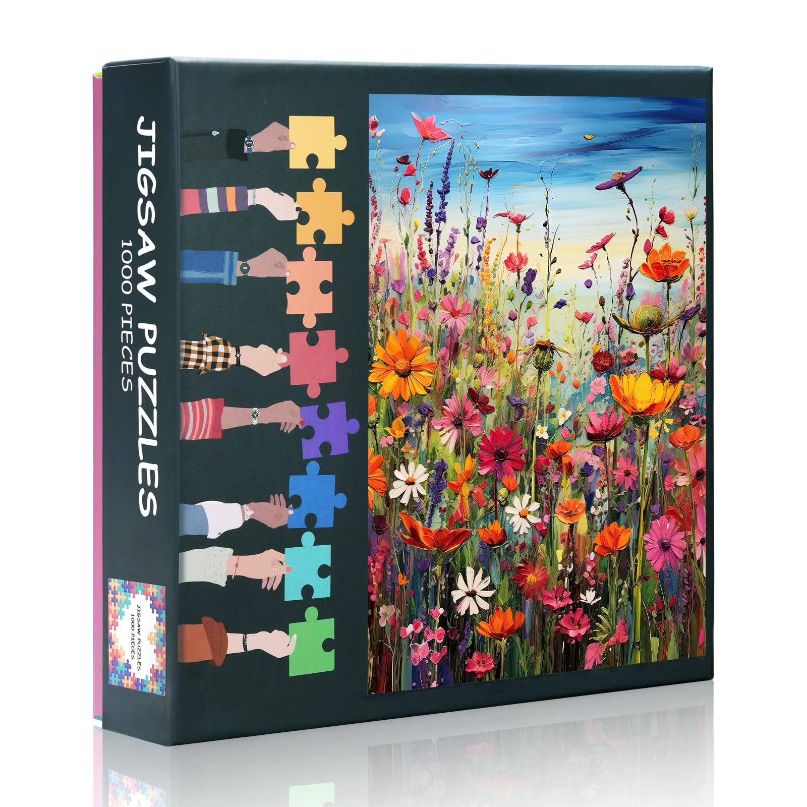Flowers Jigsaw Puzzles for Adults 1000 Bloom Plant Puzzles for Adults Men Women Gift Blossom Challenging Puzzle Game Colorful Artwork Puzzle for Family Finished Size is 27.5 x 19.7 inch