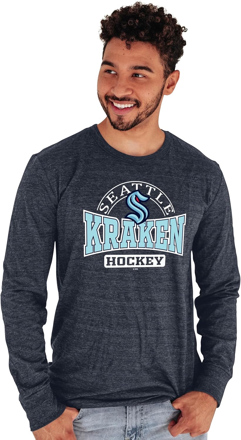 Blue 84 NHL Mens NHL Officially Licensed Tri-Blend Long Sleeve T-Shirt Beards