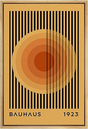 Miniatura 33 de MUDECOR Impresión en Lienzo Enmarcado Arte de Pared Azul Rosa Naranja Geométrico Bauhaus Collage Formas Abstractas Ilustraciones Bellas Artes