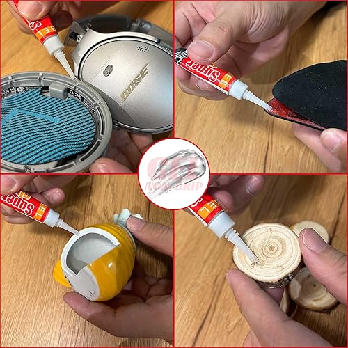 Miniatura 6 de 3 gramos (Paquete de 24) Súper pegamento gel de un solo uso, adhesivo súper rápido, espeso y fuerte, pegamento cianoacrilato para plásticos duros