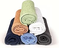 Vista 2 de Towel and Linen Mart - Juego de 24 paños de lavado, 100% algodón, toallas de franela para la cara, altamente absorbentes y suaves al tacto Multicolor
