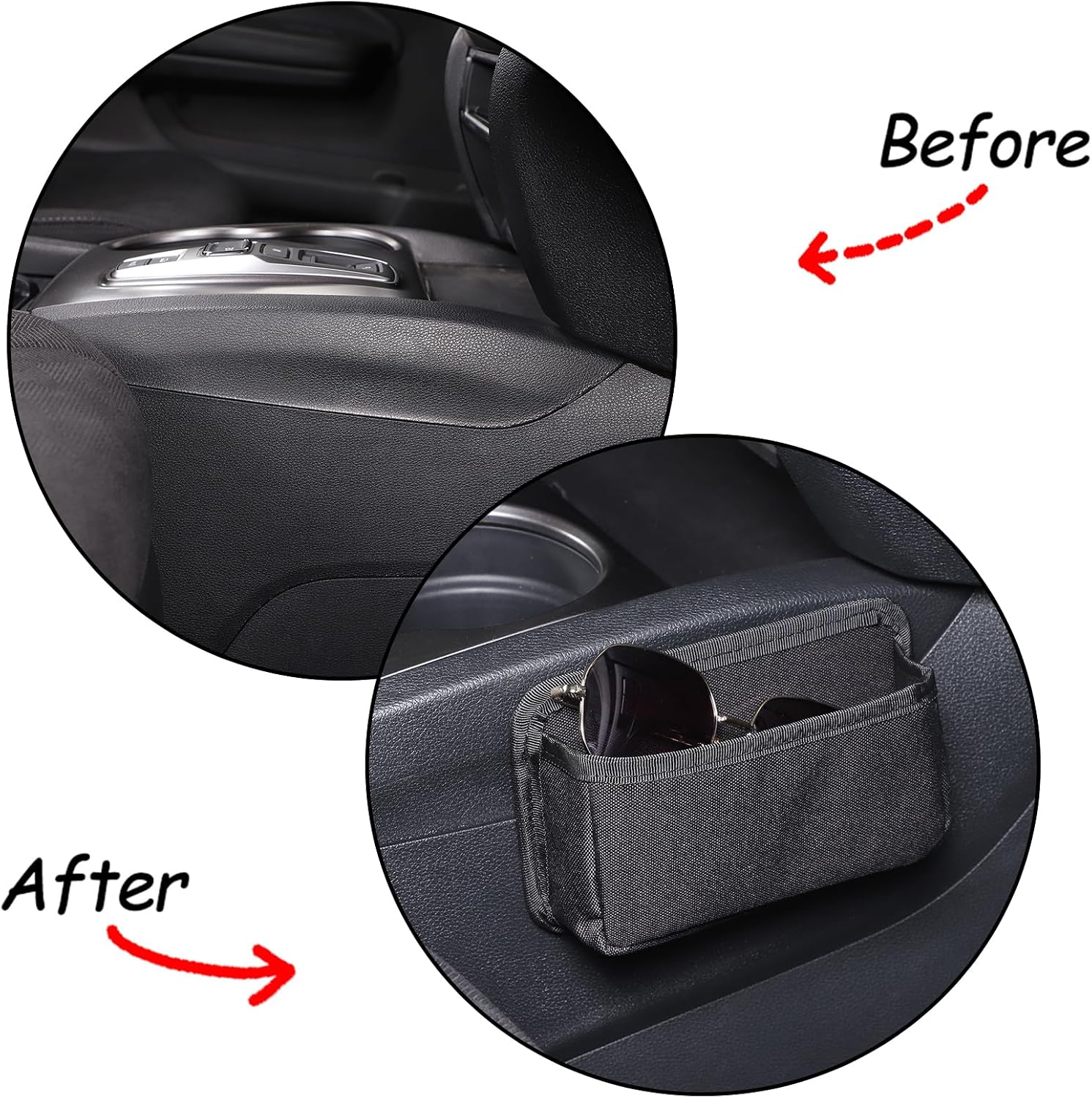 1 Pcs Car Central Control Sides Storage Bag,Interior Organizer to Avoid Dropping Things,Car Organizer for Cellphones,Keys,Cards,Wallets Compatible with Honda Pilot 2015-2022